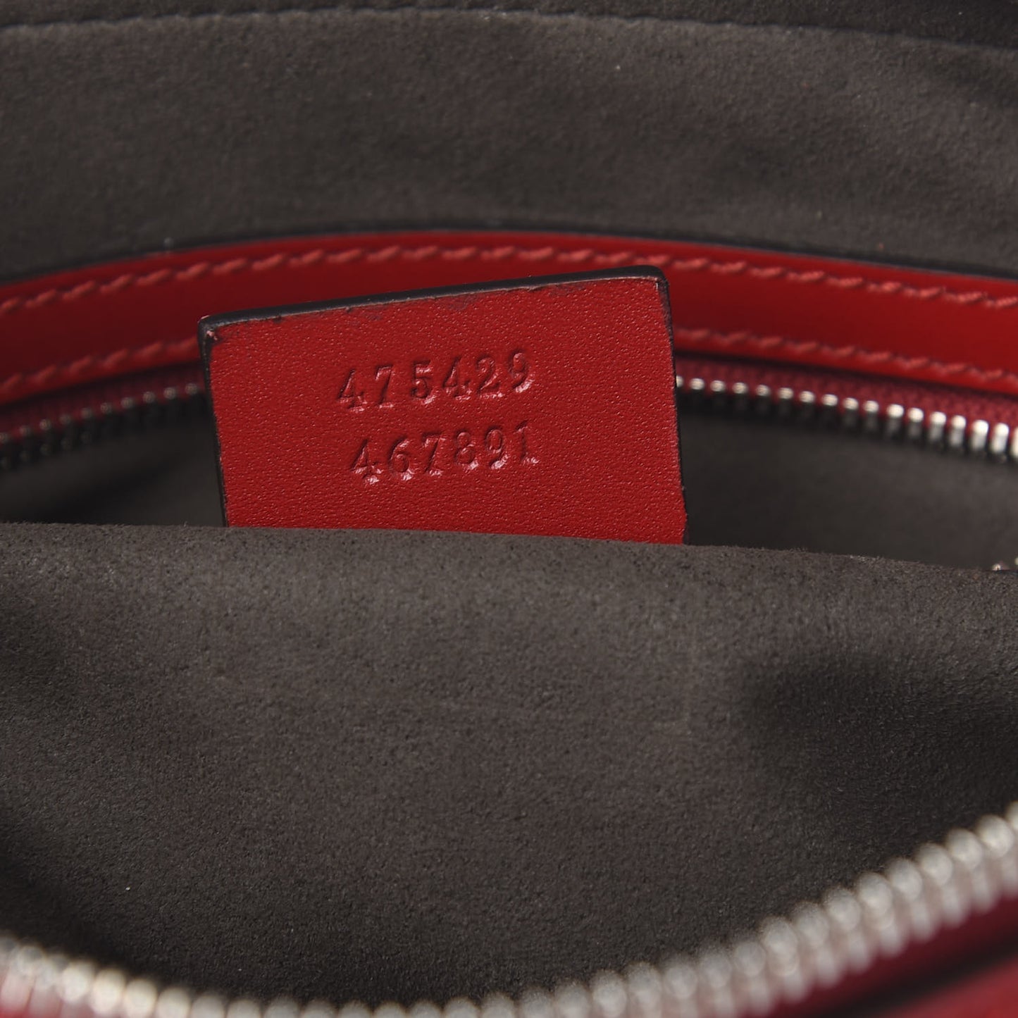Guccissima Zip Pouch Wristlet Red
