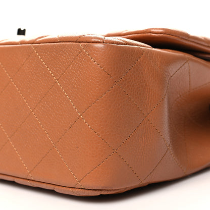Chanel Caviar Quilted Jumbo Double Flap Light Brown 10 of 12