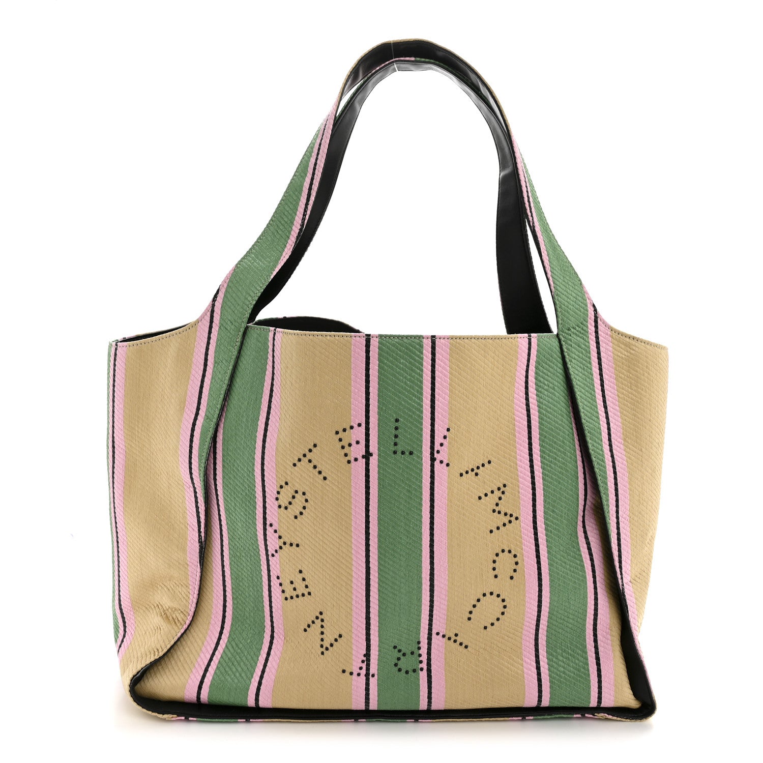 Stella McCartney Raffia Striped Logo Tote Multicolor 1 of 13