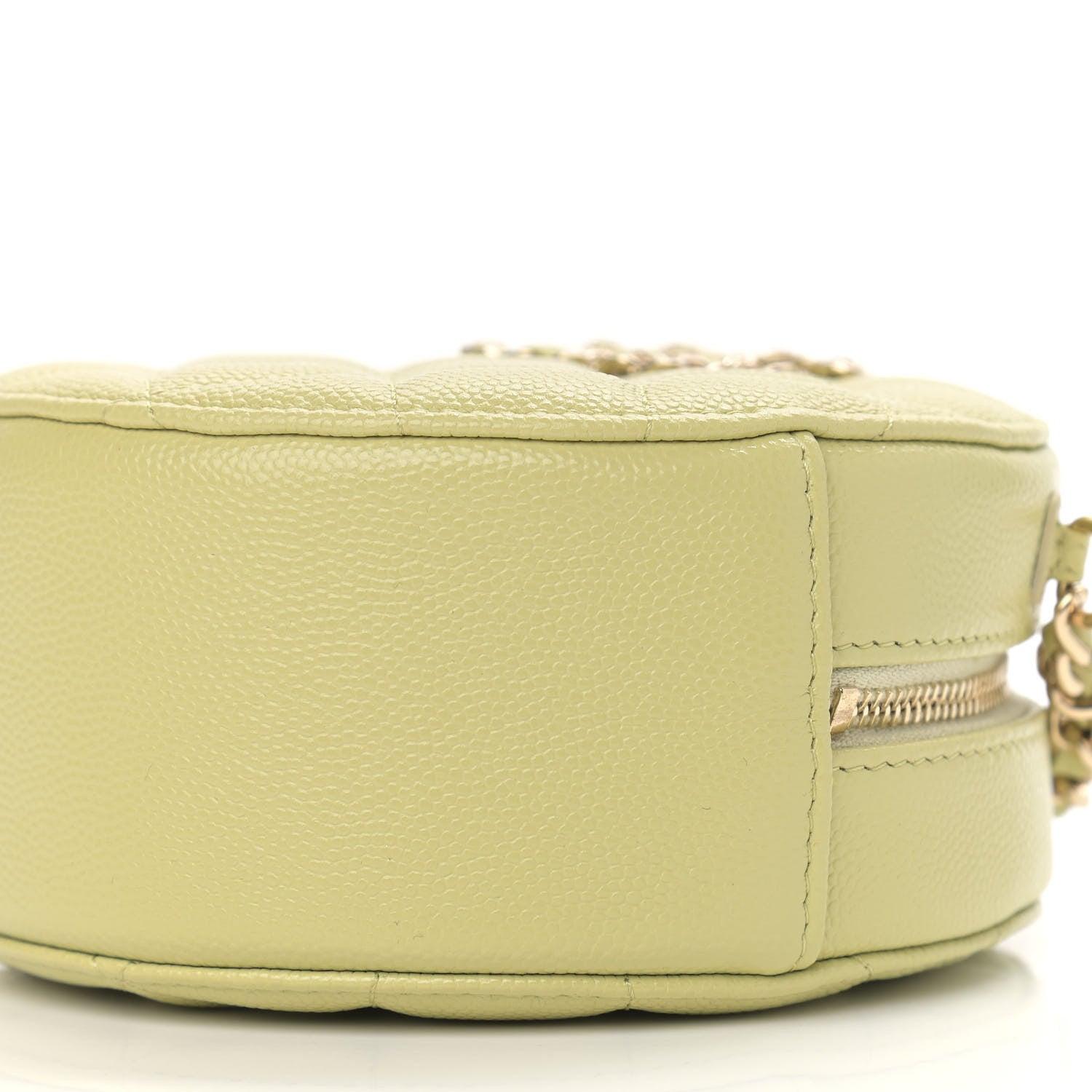 Chanel Caviar Quilted French New Wave Round Clutch With Chain Light Green 9 of 9