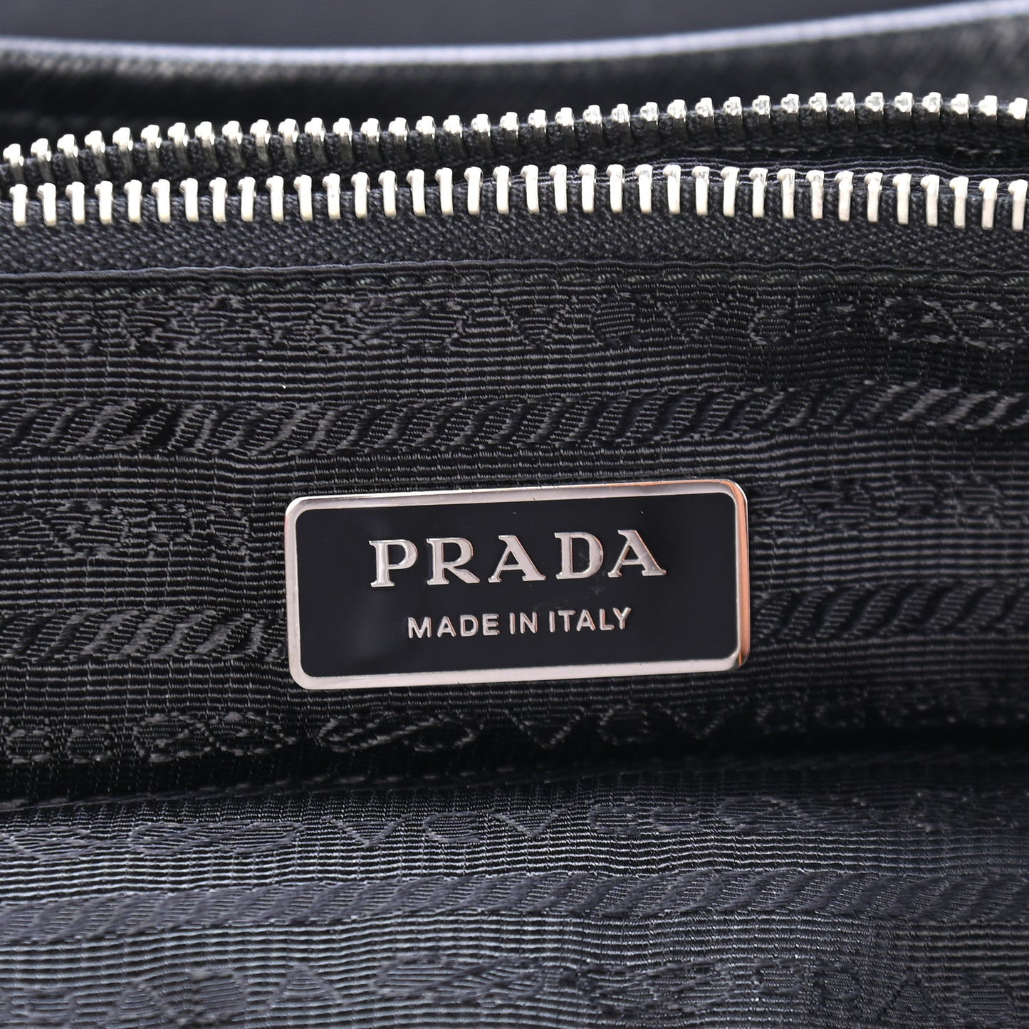 Tessuto Nylon Embroidered Crystal Bead Tote Black