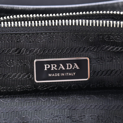 Prada Tessuto Nylon Embroidered Crystal Bead Tote Black 5 of 8