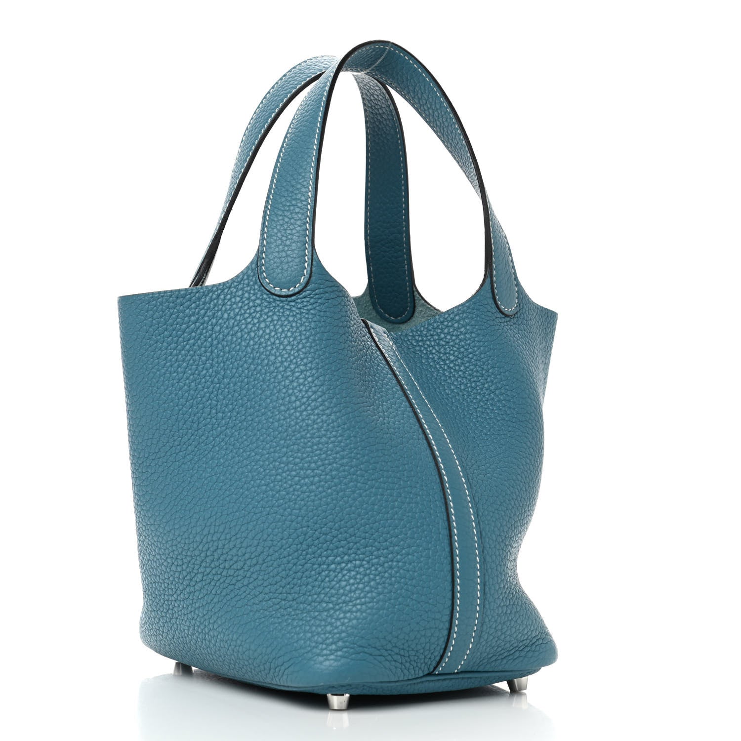 Hermes Taurillon Clemence Picotin Lock 18 PM Blue Jean 2 of 4