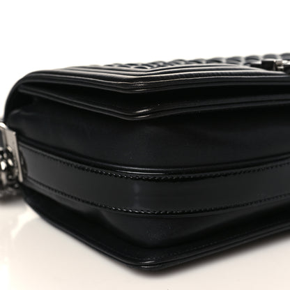 Chanel Calfskin Patent Braided Medium Boy Flap Black 7 of 9