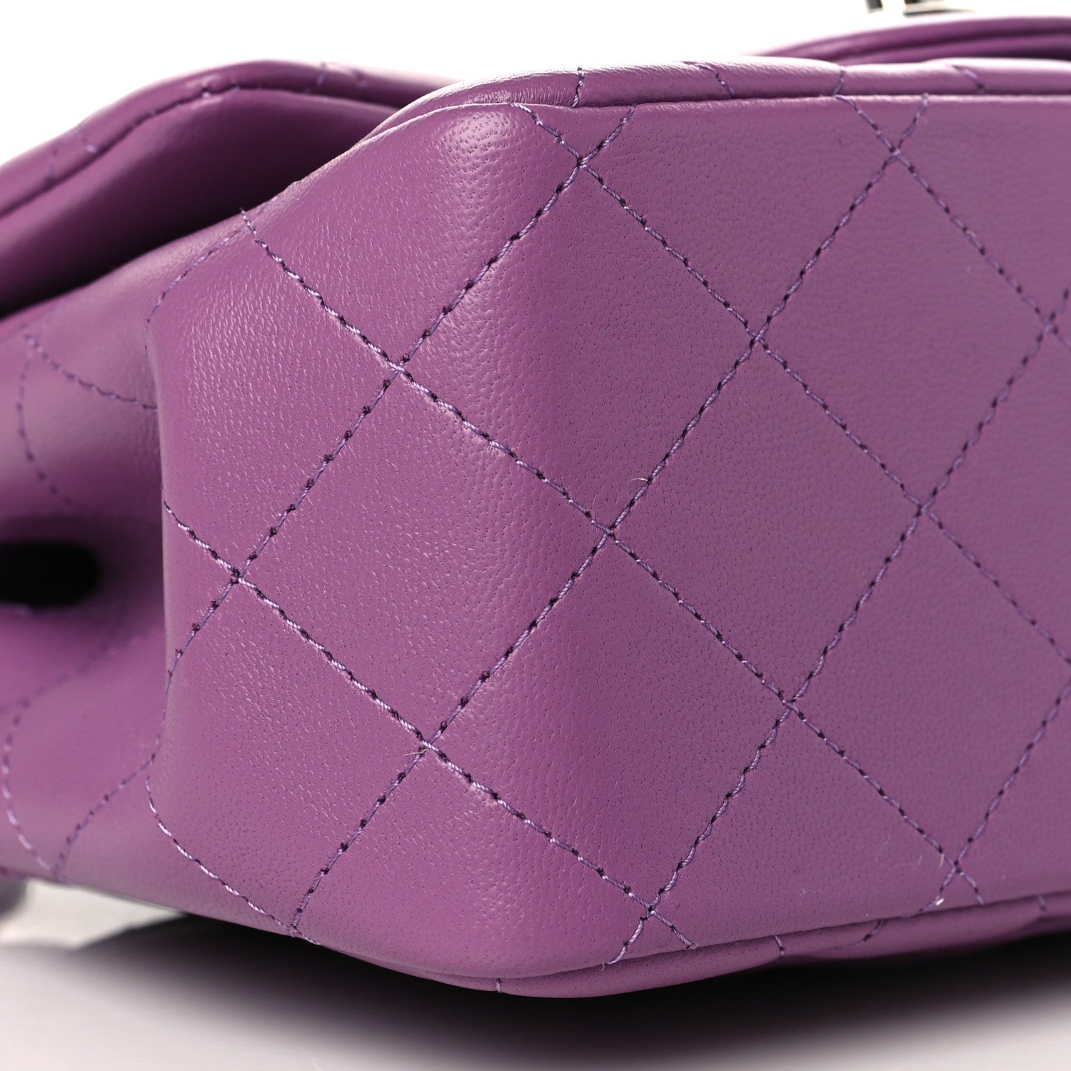 Chanel Lambskin Quilted Mini Square Flap Purple 9 of 11