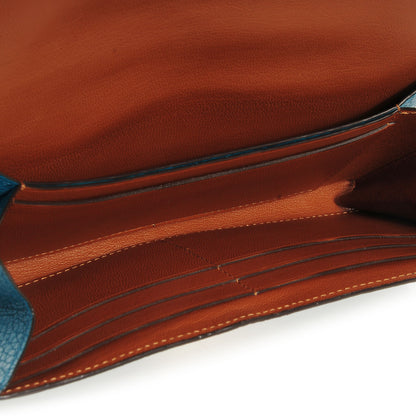 Louis Vuitton Taurillon Vivienne LV Long Wallet Bleu Canard 4 of 11