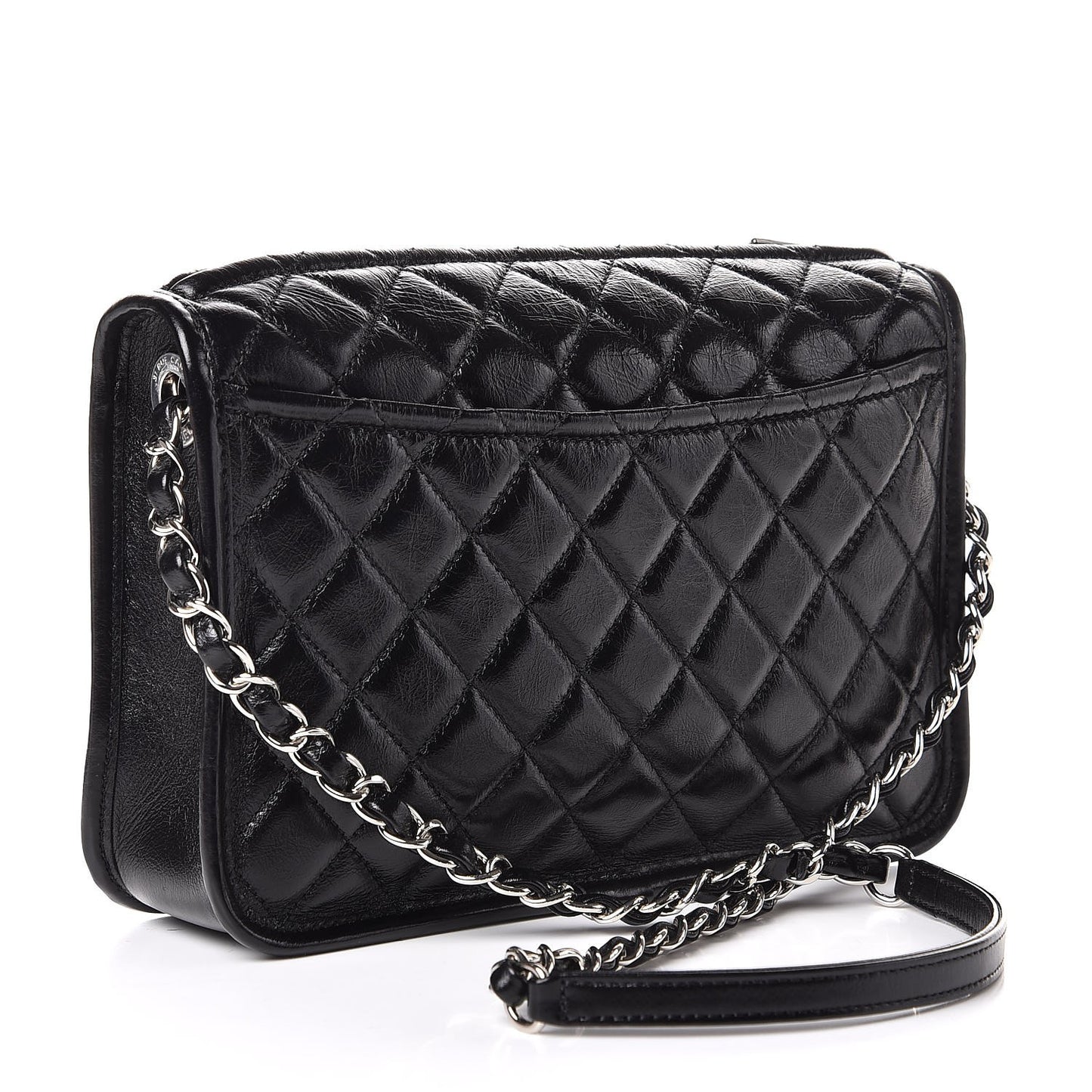 Aged Calfskin Quilted Working Vibe Camera Case Black