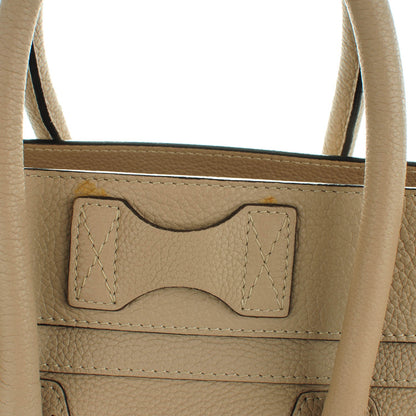 Celine Drummed Calfskin Mini Luggage Dune 9 of 9