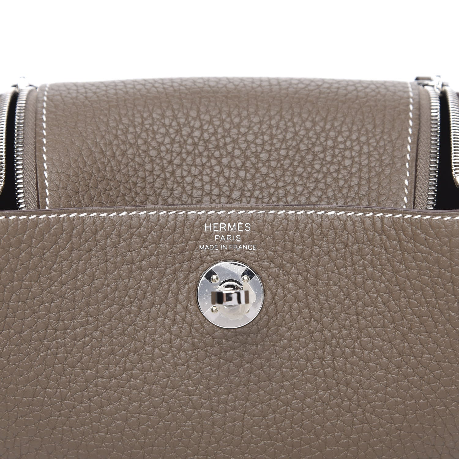 Hermes Taurillon Clemence Mini Lindy 20 Etoupe 6 of 8