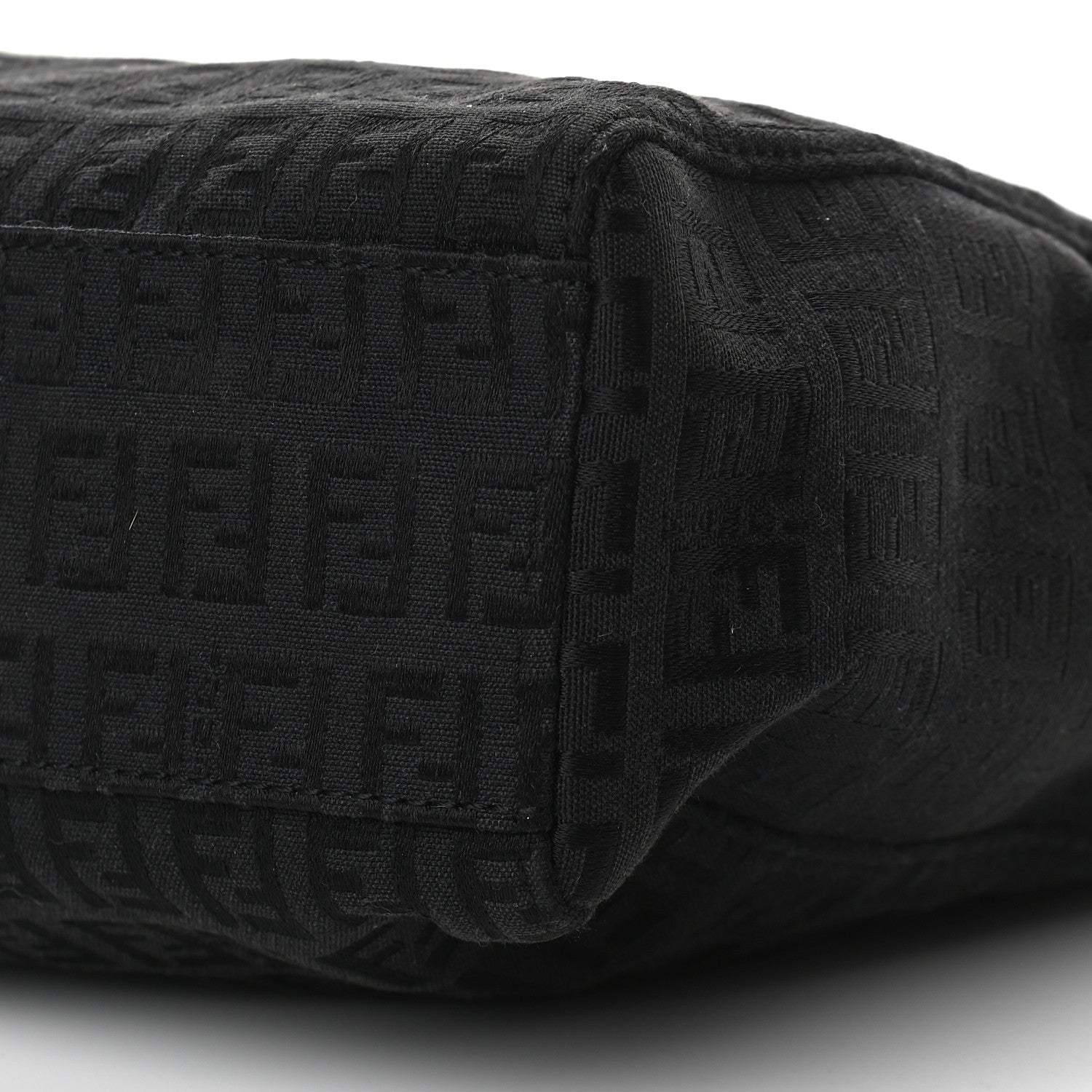 Fendi Zucchino Vitello Shoulder Tote Black 7 of 7