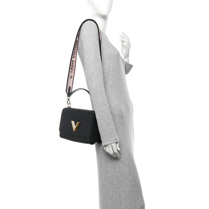 Louis Vuitton Epi Twist Top Handle Shoulder Bag MM Black 2 of 12