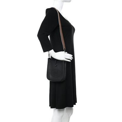Hermes Taurillon Clemence Amazone Sangle Cavale Evelyne TPM Black Noisette 2 of 13