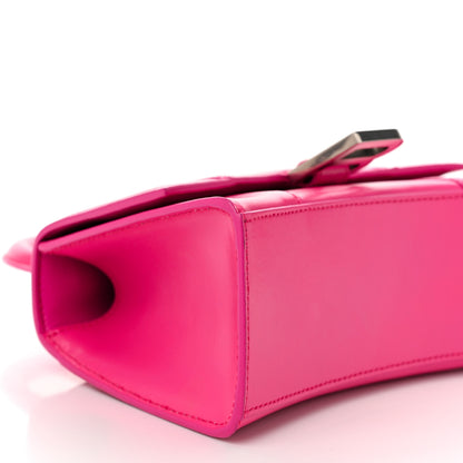 Balenciaga Shiny Box Calfskin Hourglass Top Handle Bag XS Acid Fuchsia 9 of 10