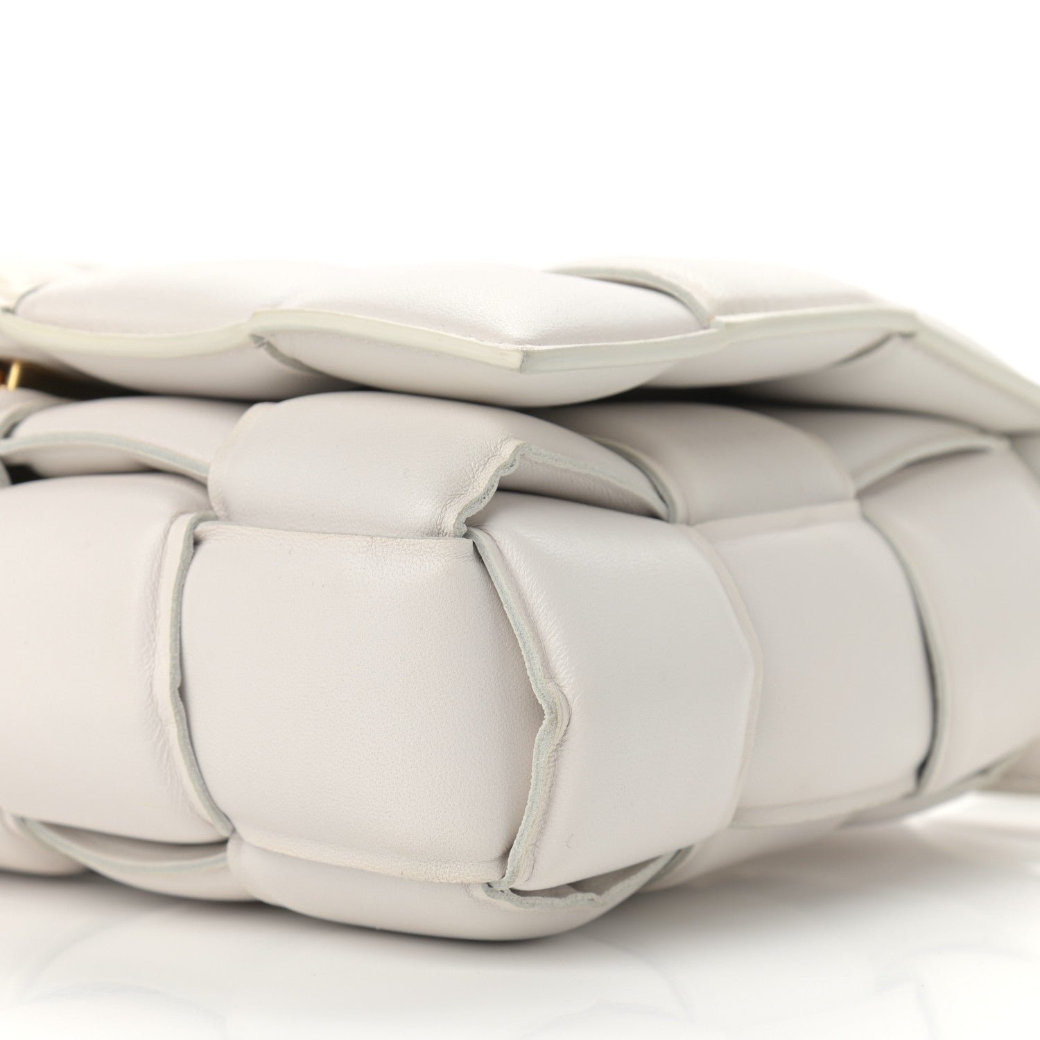 Bottega Veneta Nappa Maxi Intreccio Padded Cassette Crossbody Bag Chalk 9 of 10
