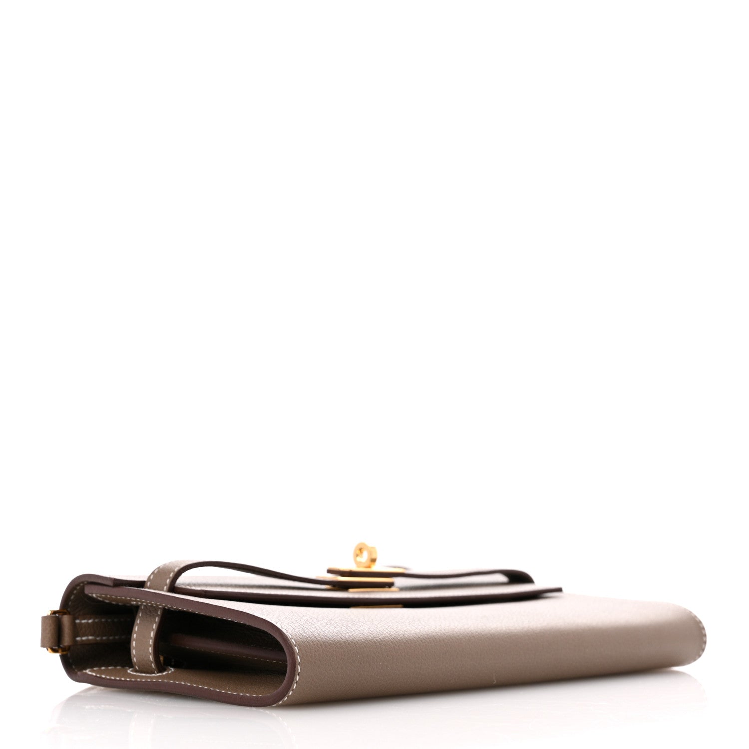 Hermes Evercolor Kelly Wallet To Go Etoupe 4 of 10