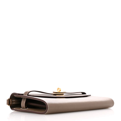 Hermes Evercolor Kelly Wallet To Go Etoupe 4 of 10