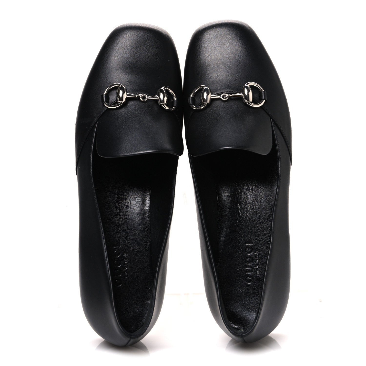 Gucci Calfskin Horsebit Loafers 36.5 Black 2 of 11