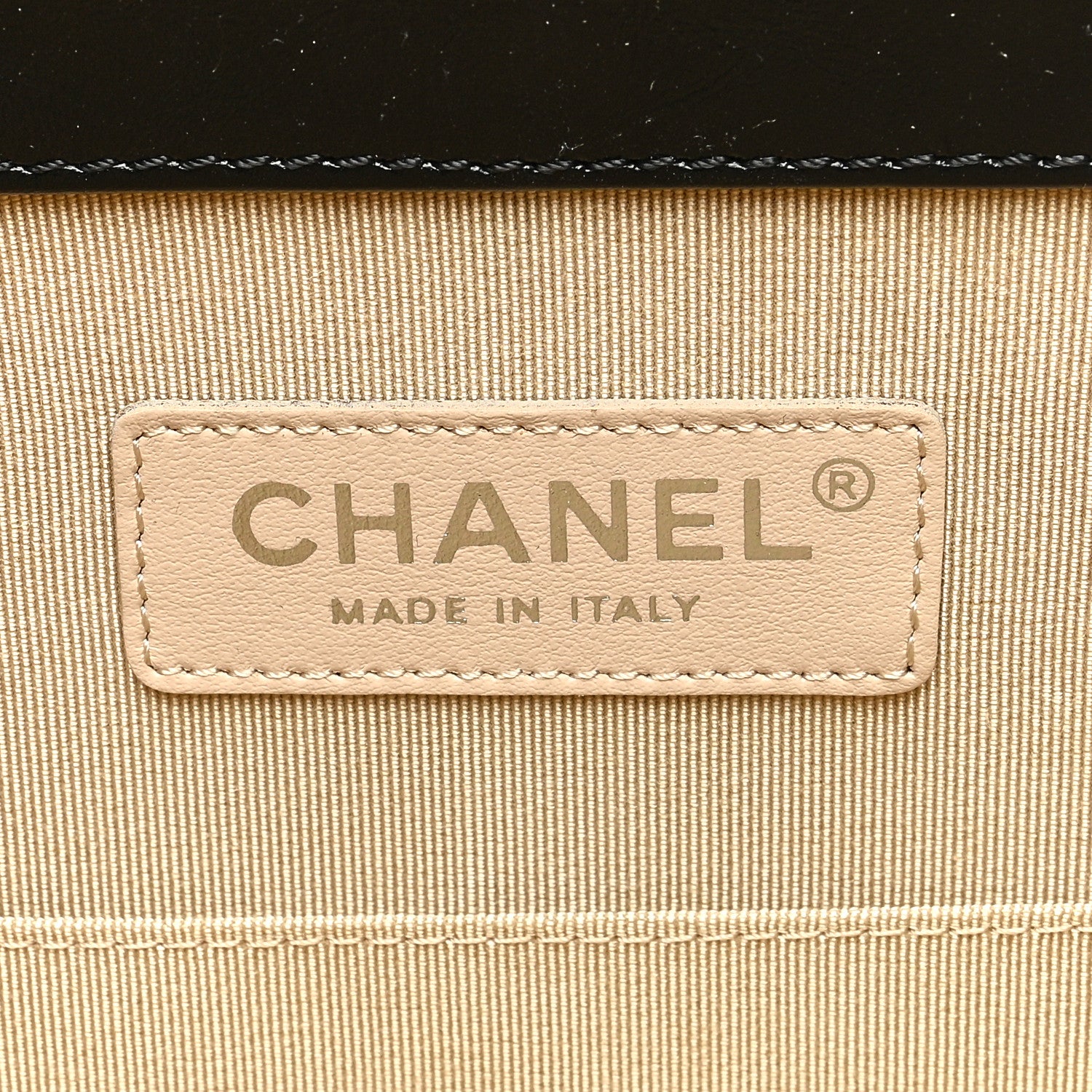 Chanel Glazed Calfskin Raffia Vanity Case Bag Black Beige 6 of 10