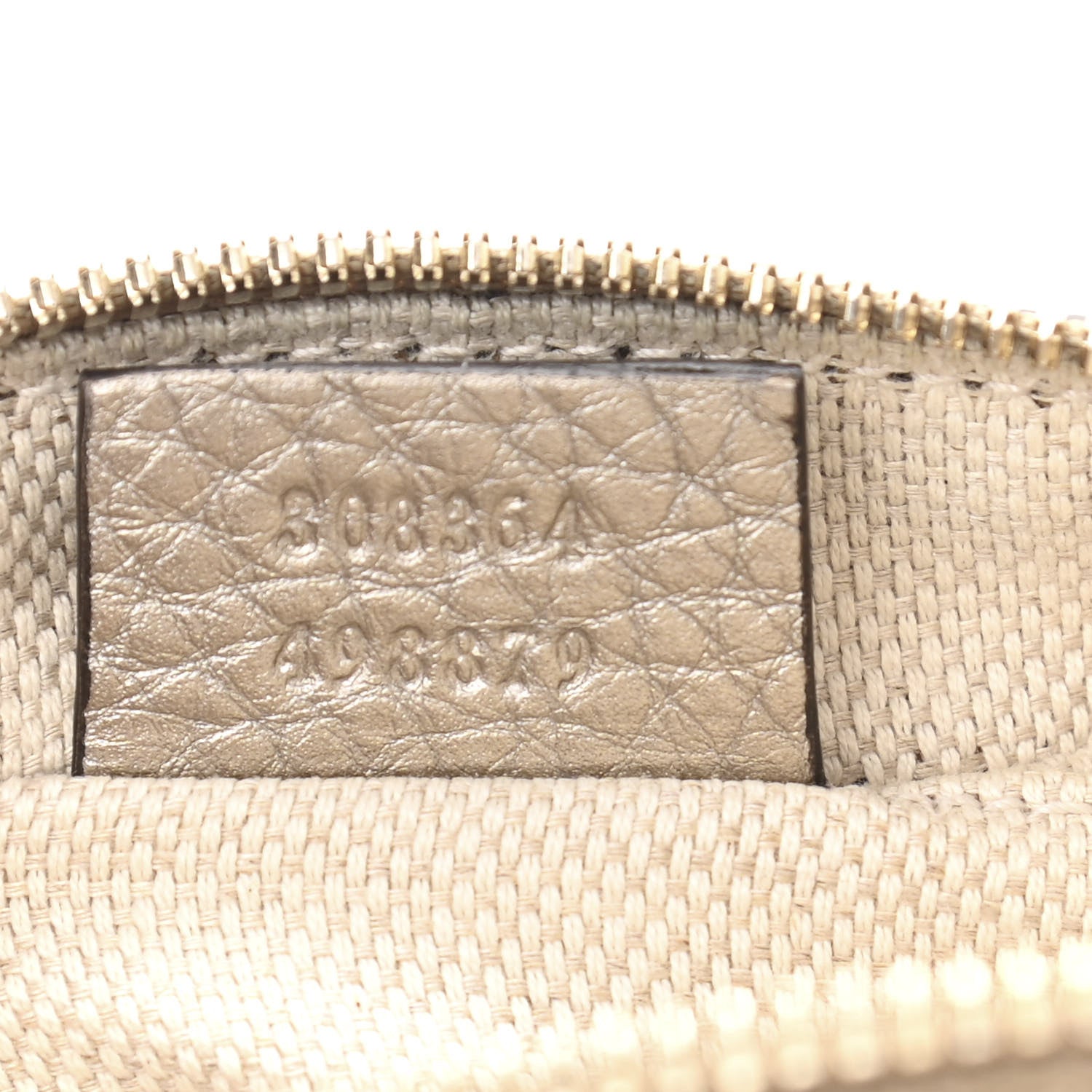 Gucci Metallic Pebbled Calfskin Small Soho Disco Bag Golden Beige 7 of 10