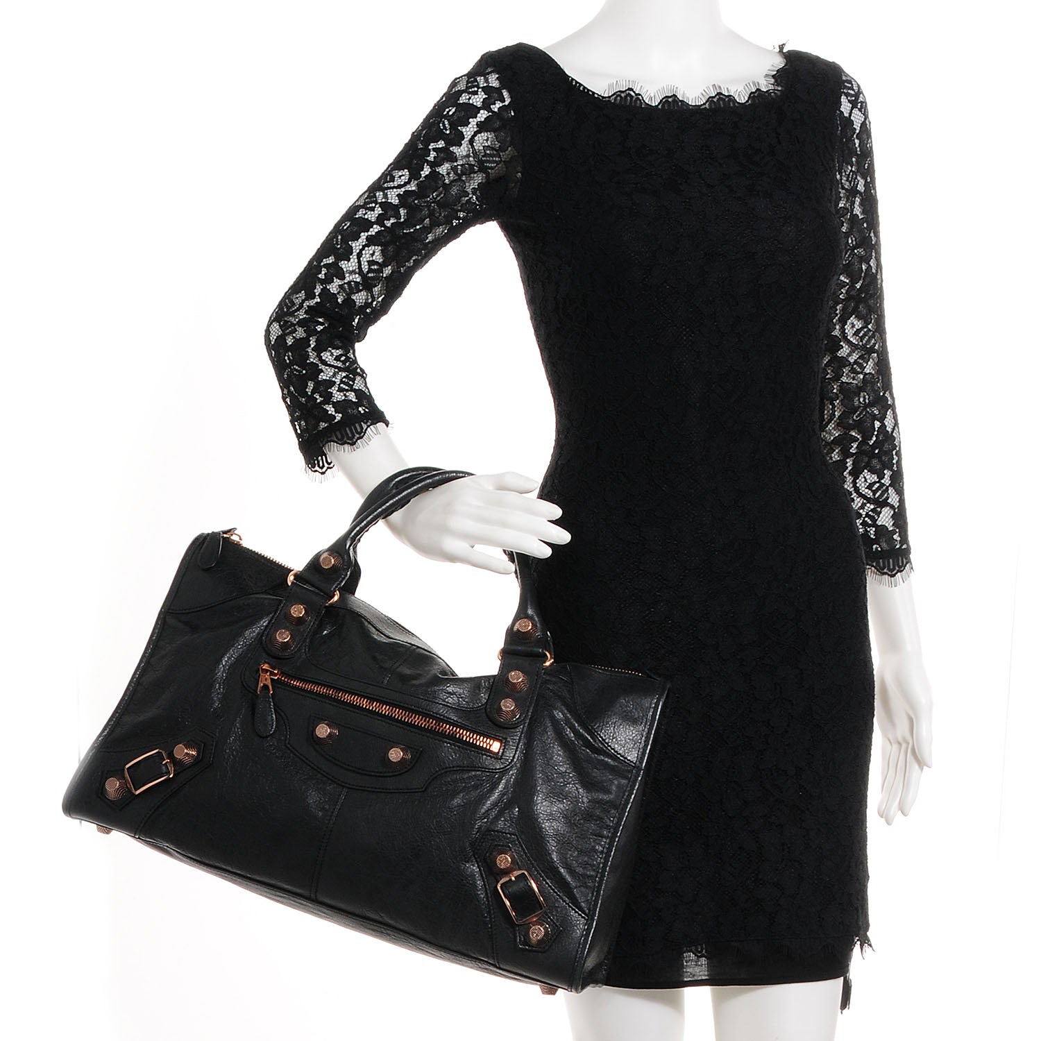 Balenciaga Agneau Giant 21 Rose Gold Hardware Work Black 2 of 11