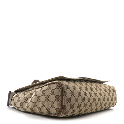 Gucci Monogram Small Flap Messenger Bag Beige Dark Brown 4 of 10