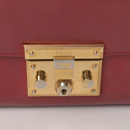 Gucci Calfskin Small Padlock Shoulder Bag Hibiscus Red 21 of 21