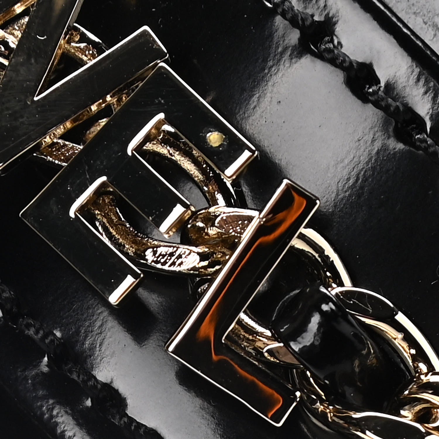 Chanel Shiny Calfskin Logo Loafers 38 Black 9 of 10
