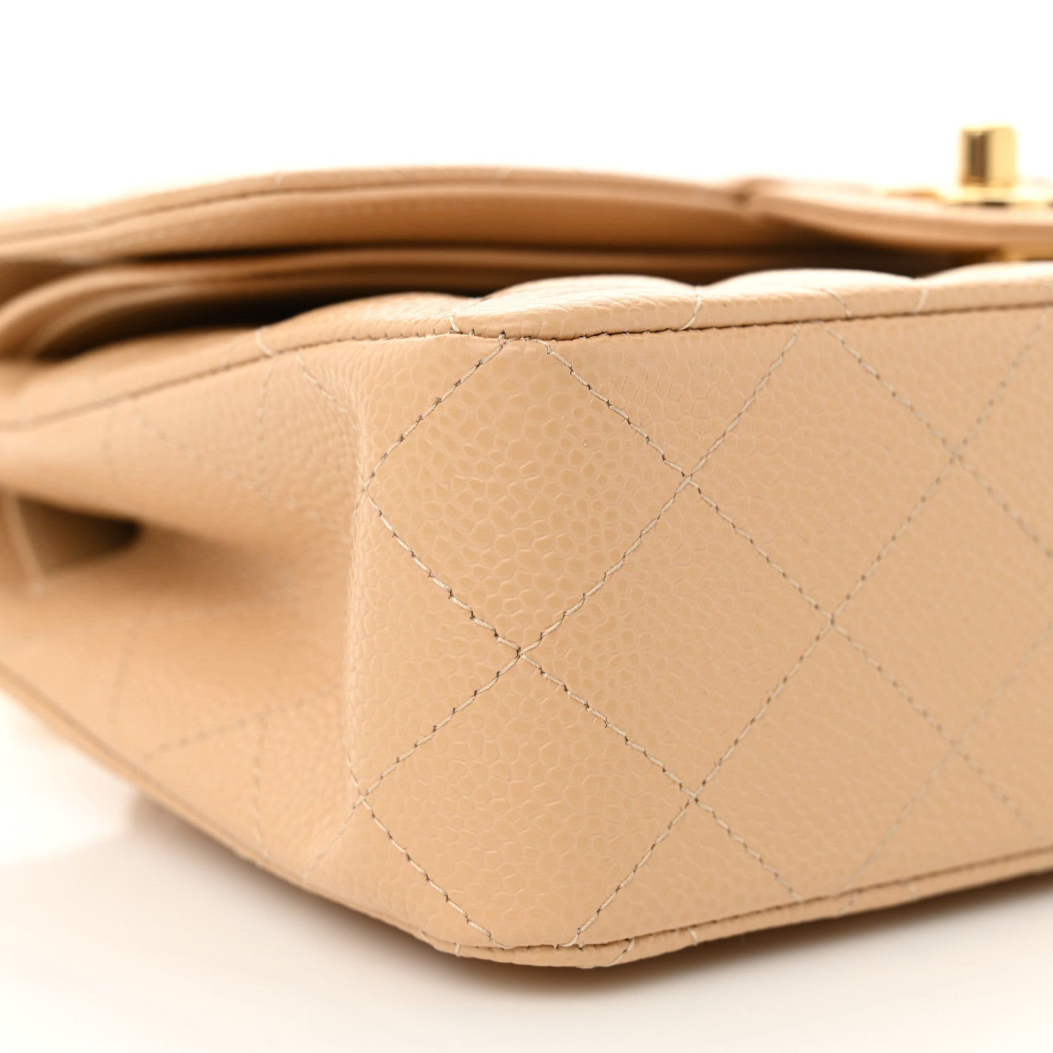 Chanel Caviar Quilted Small Double Flap Beige 9 of 10
