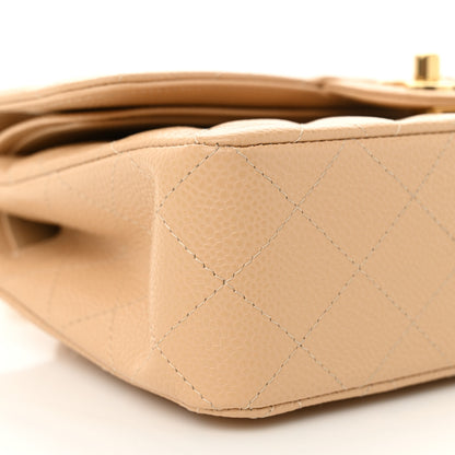 Chanel Caviar Quilted Small Double Flap Beige 9 of 10