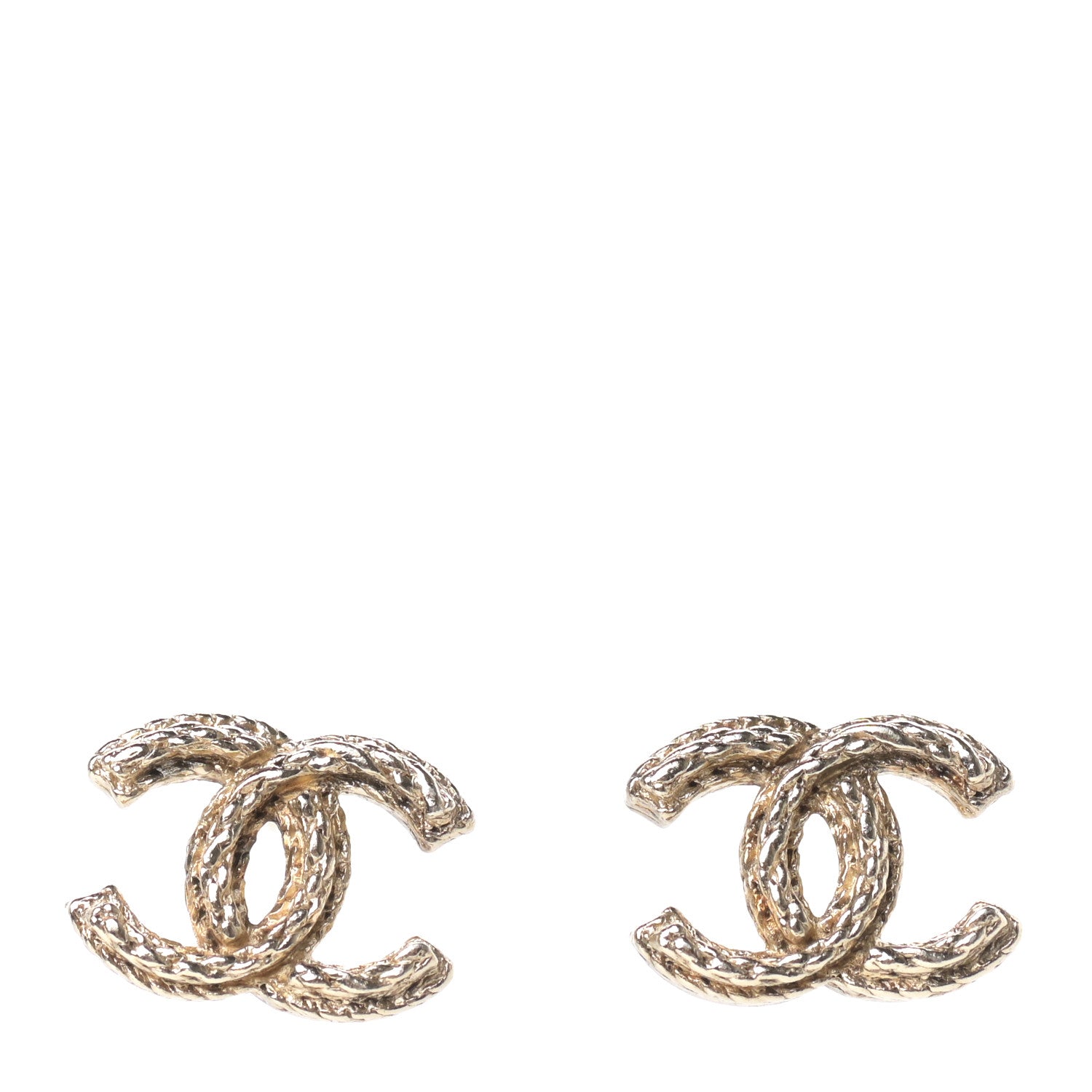 Chanel Braided CC Earrings Gold 1 of 4