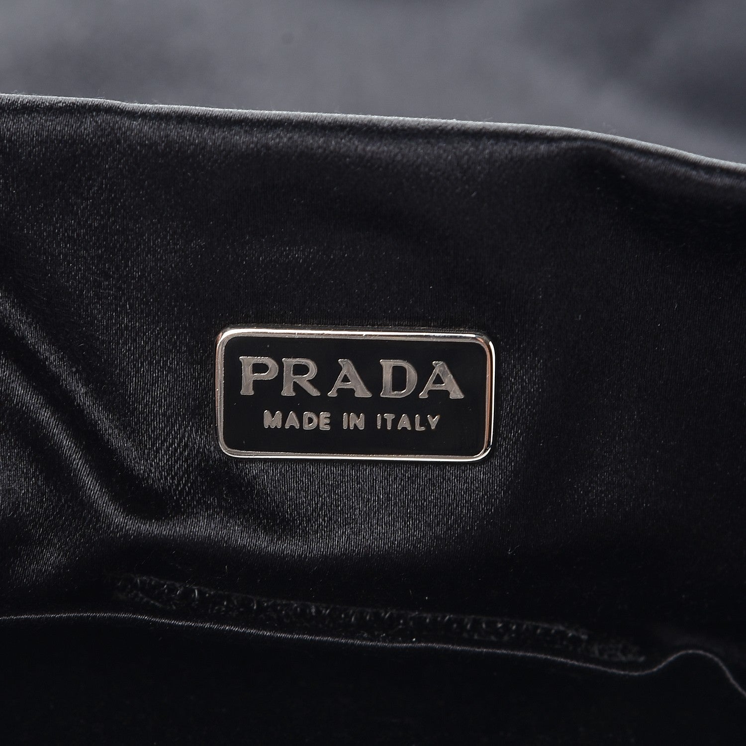 Prada Satin Mink Fur Shoulder Bag Black 6 of 11