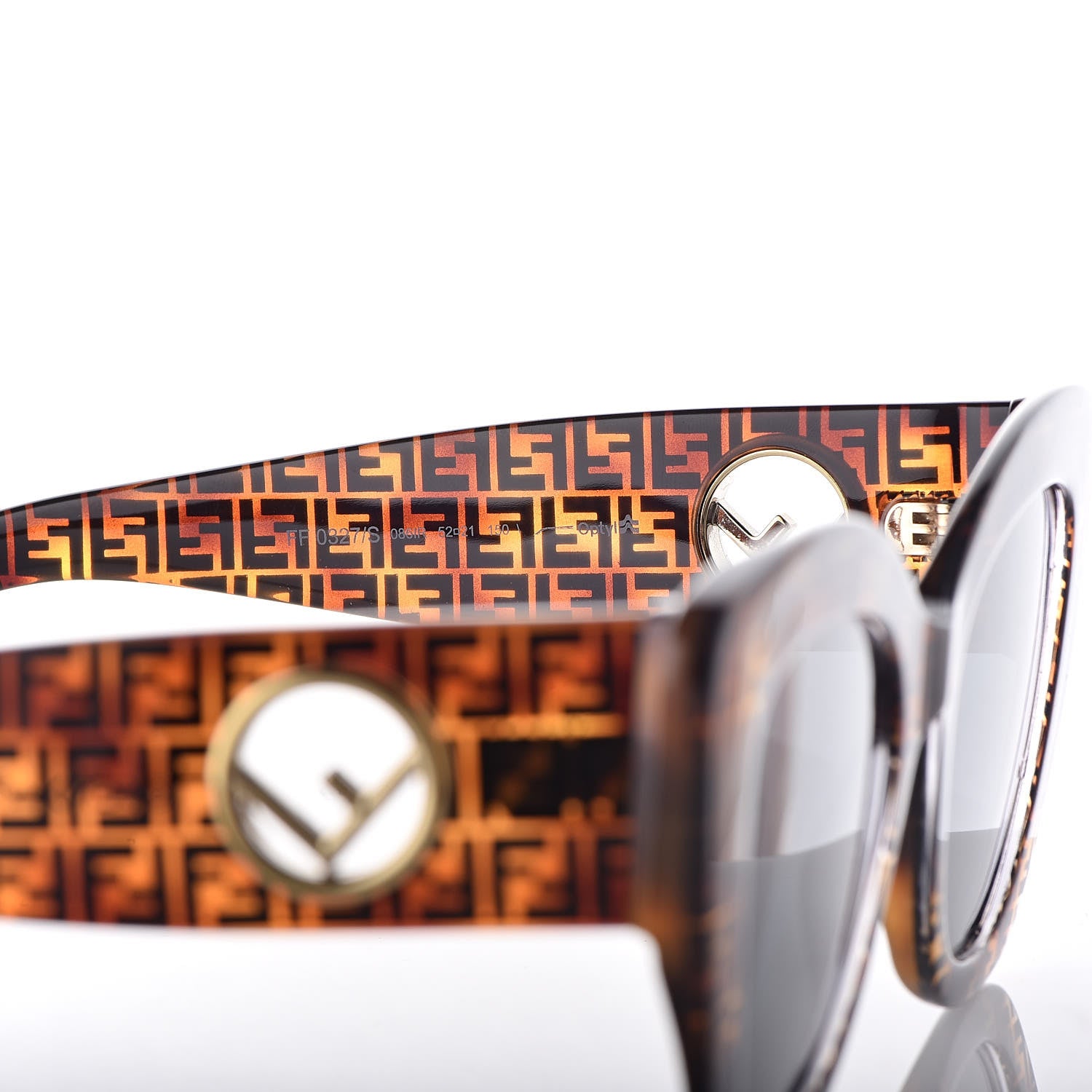 Fendi Acetate F is Fendi FF Cat Eye Sunglasses FF 0360/G/S Havana 6 of 8