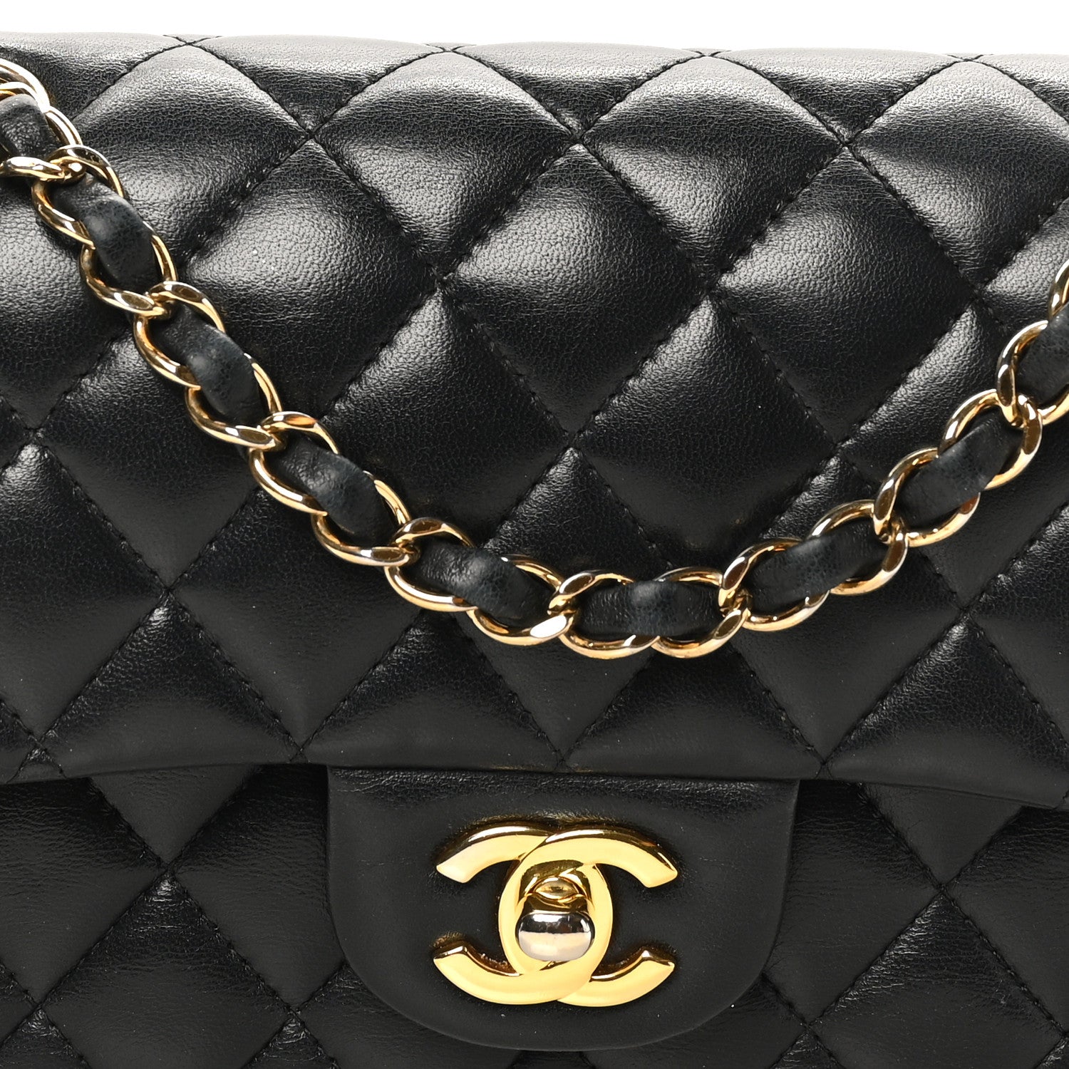Chanel Lambskin Quilted Small Double Flap Black 8 of 11