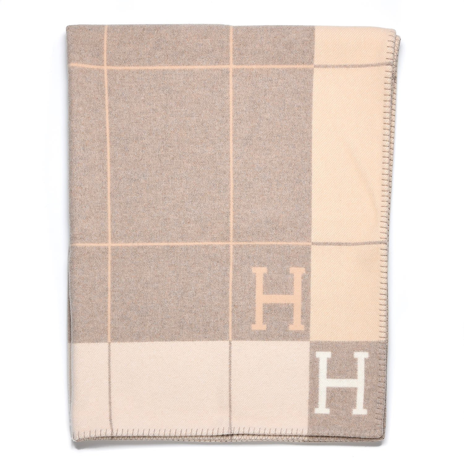 Hermes Wool Cashmere Avalon III Blanket Coco Camomille 1 of 6