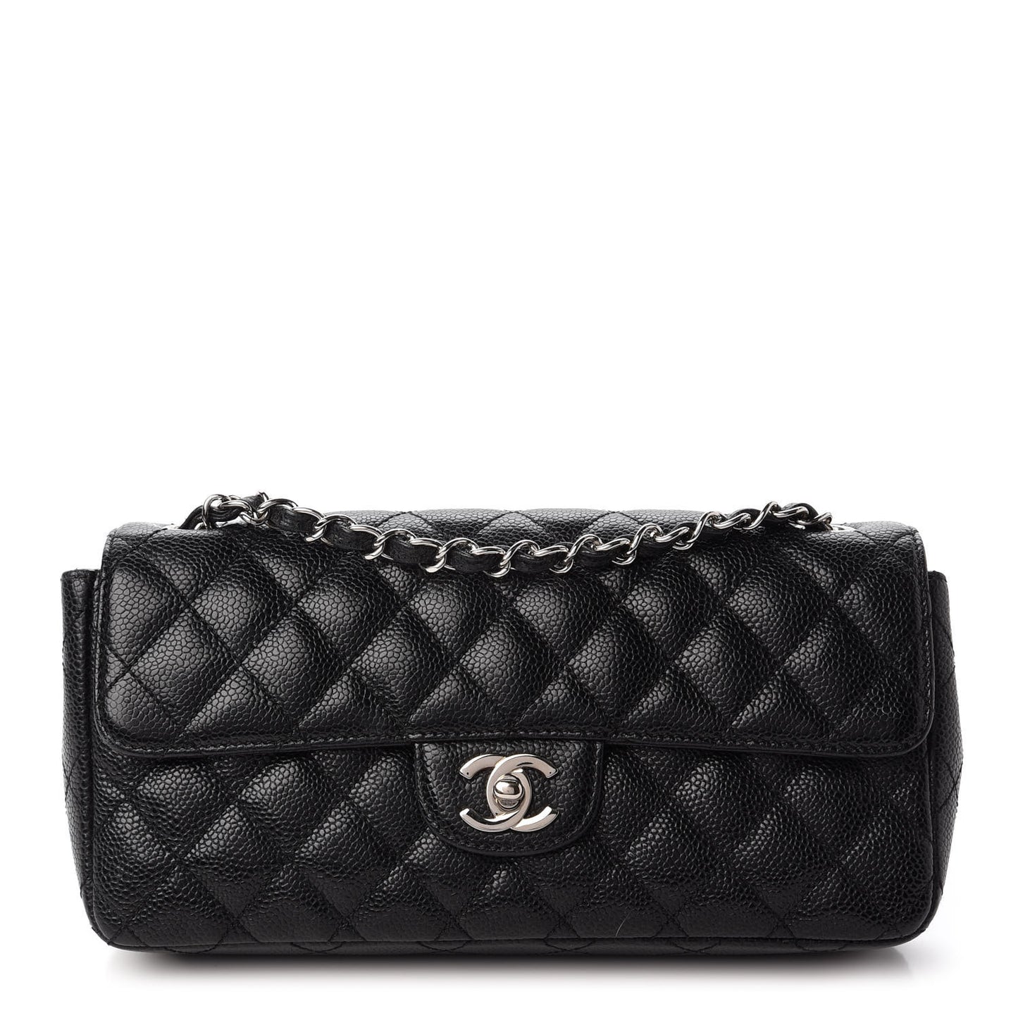 Caviar Quilted East West Flap Black