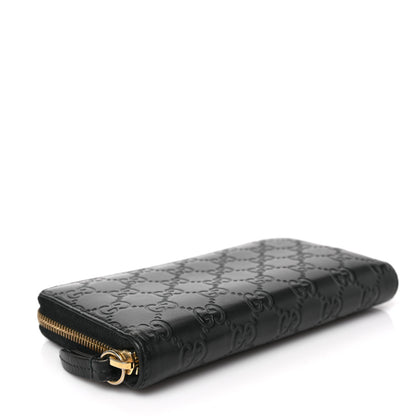 Gucci Guccissima Signature Zip Around Wallet Black 4 of 6