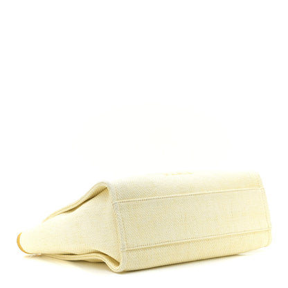 Chanel Woven Straw Raffia Small Deauville Tote Yellow 4 of 10