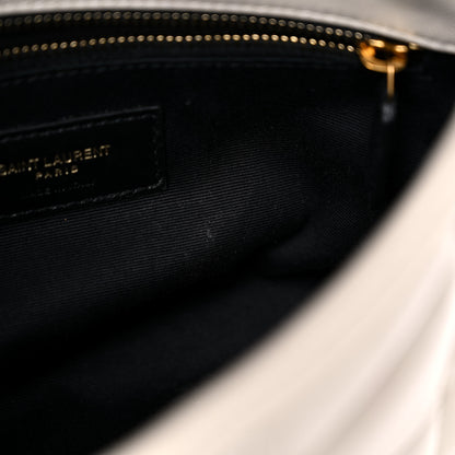 Saint Laurent Lambskin Quilted Toy Loulou Puffer Monogram Chain Satchel Crema Soft 16 of 19
