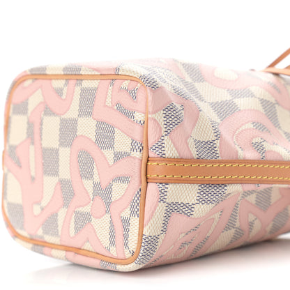 Louis Vuitton Damier Azur Tahitienne Nano Noe Rose Ballerine 10 of 11