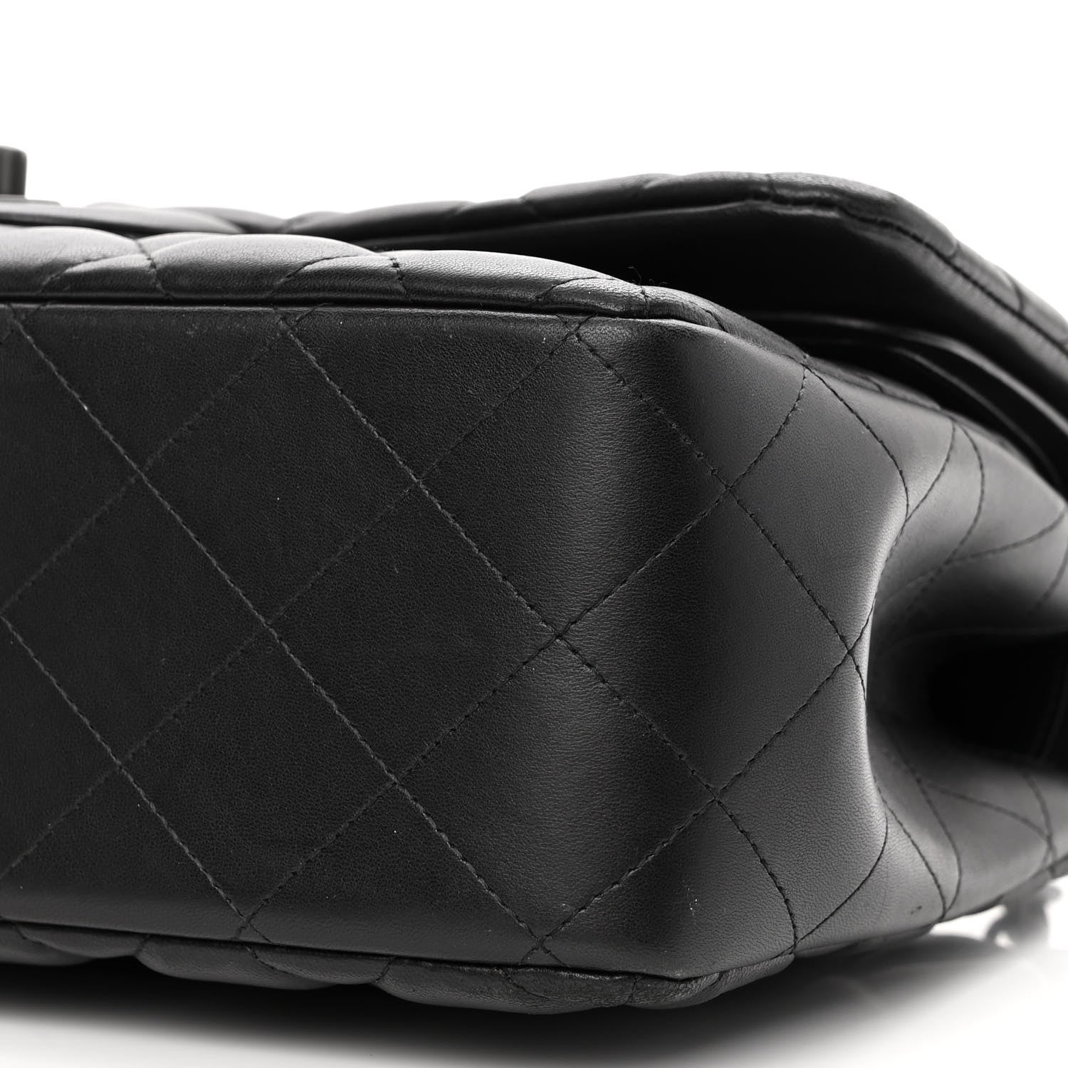 Chanel Lambskin Quilted Jumbo Double Flap So Black 10 of 11