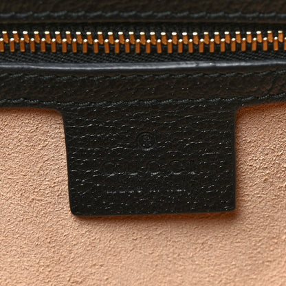 Gucci Textured Dollar Calfskin Web Medium Ophidia Boston Black 6 of 9