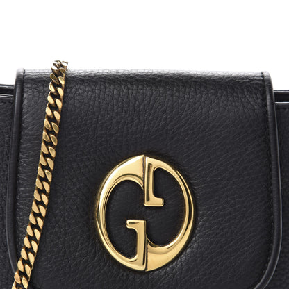 Gucci Pebbled Calfskin Small 1973 Chain Shoulder Bag Black 11 of 11