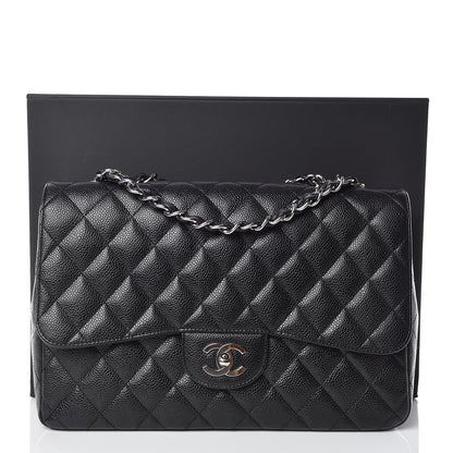Chanel Caviar Quilted Jumbo Single Flap Black 16 of 16