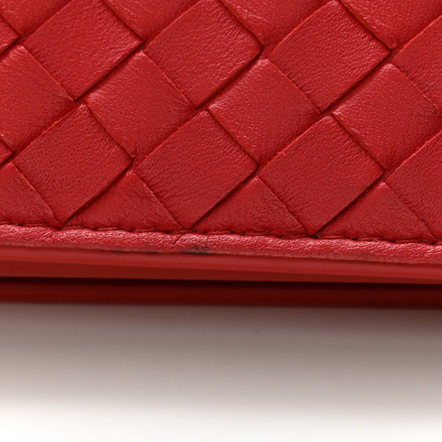 Bottega Veneta Nappa Intrecciato Continental Wallet on Chain Red 11 of 14