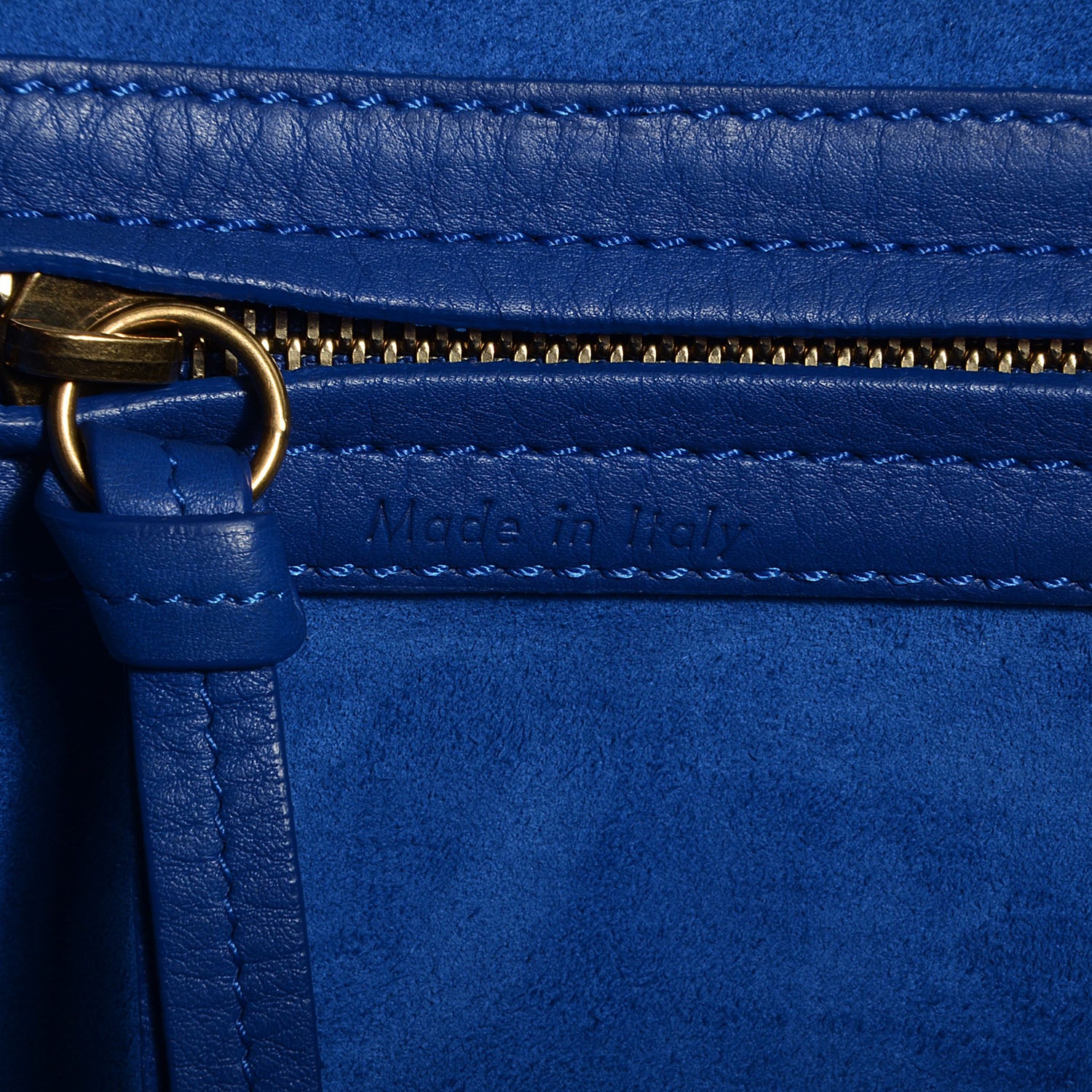 Celine Supple Calfskin Medium Phantom Luggage Royal Blue 7 of 9