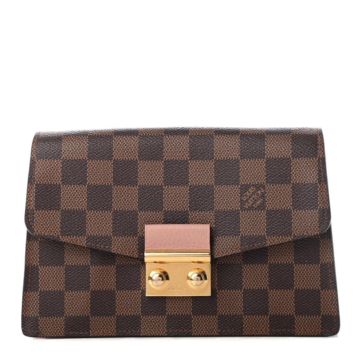 Louis Vuitton Damier Ebene Croisette Chain Wallet Magnolia 1 of 7