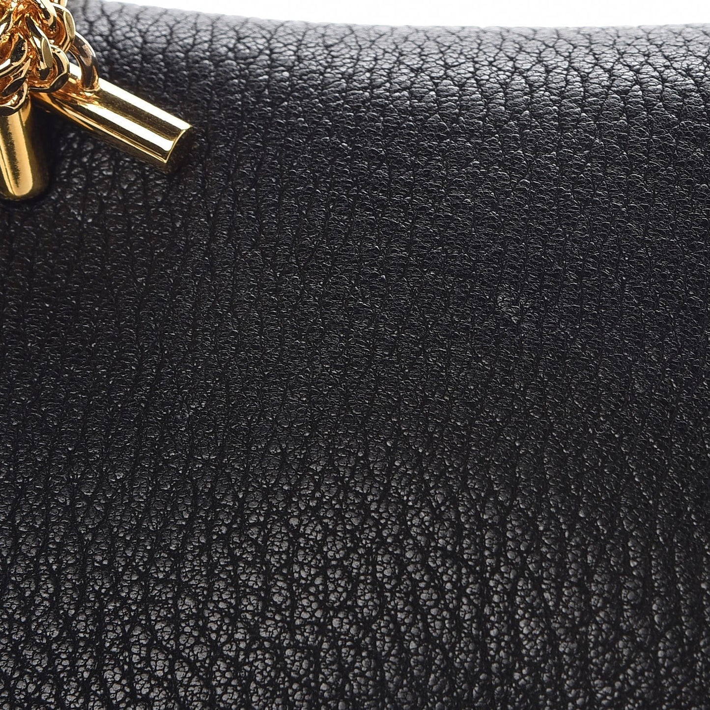 Grained Lambskin Drew Shoulder Bag Black