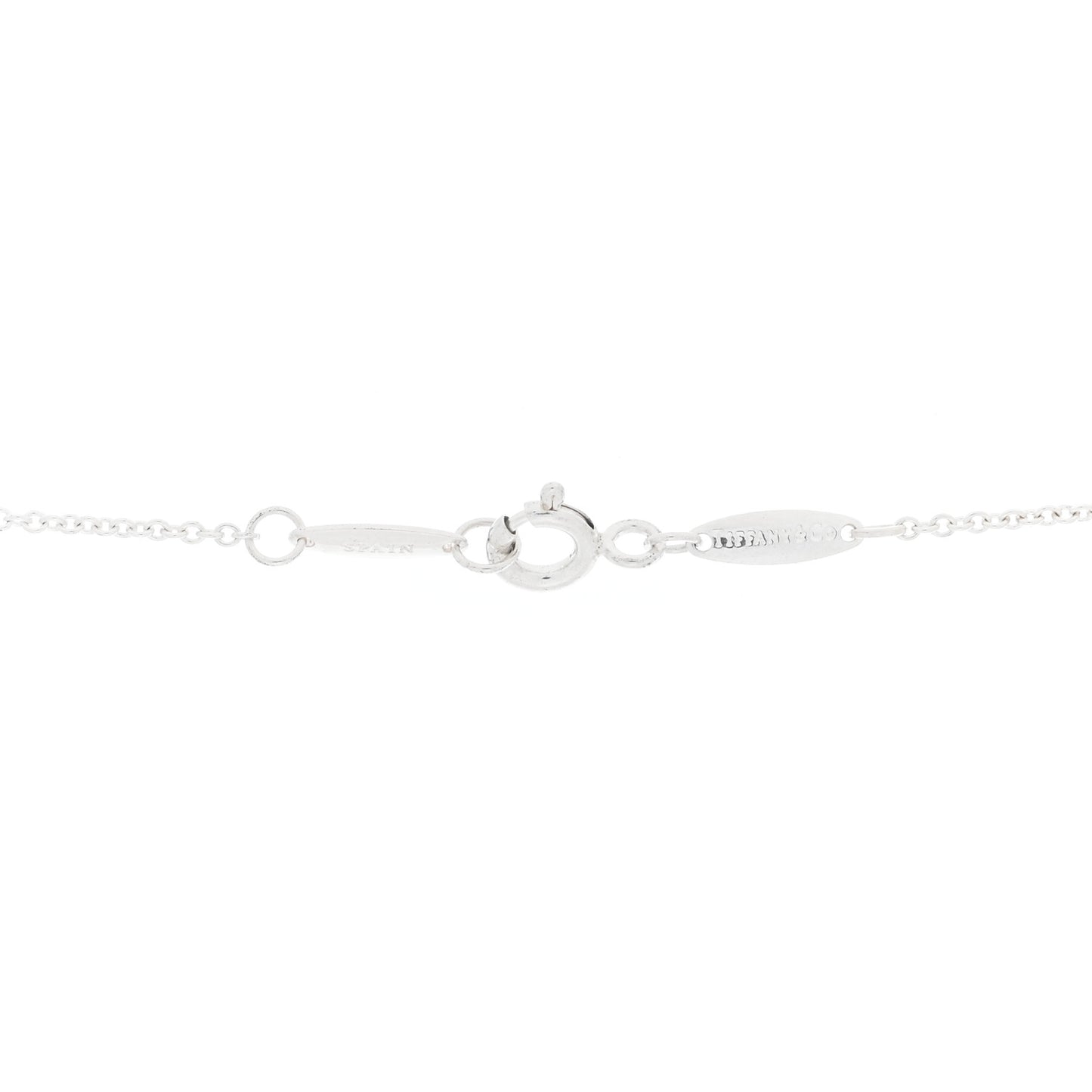 Sterling Silver 18mm Elsa Peretti Bean Pendant Necklace