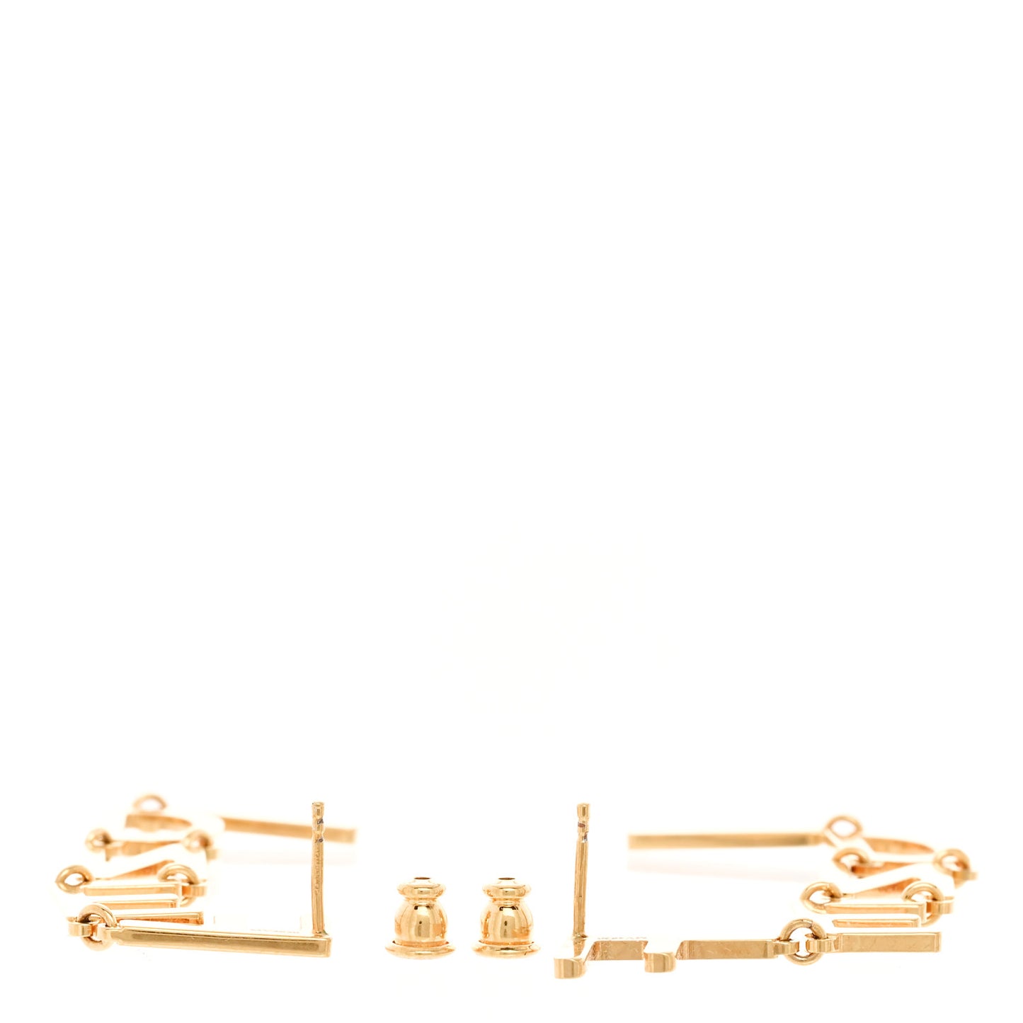 Metal Signature Earrings Gold