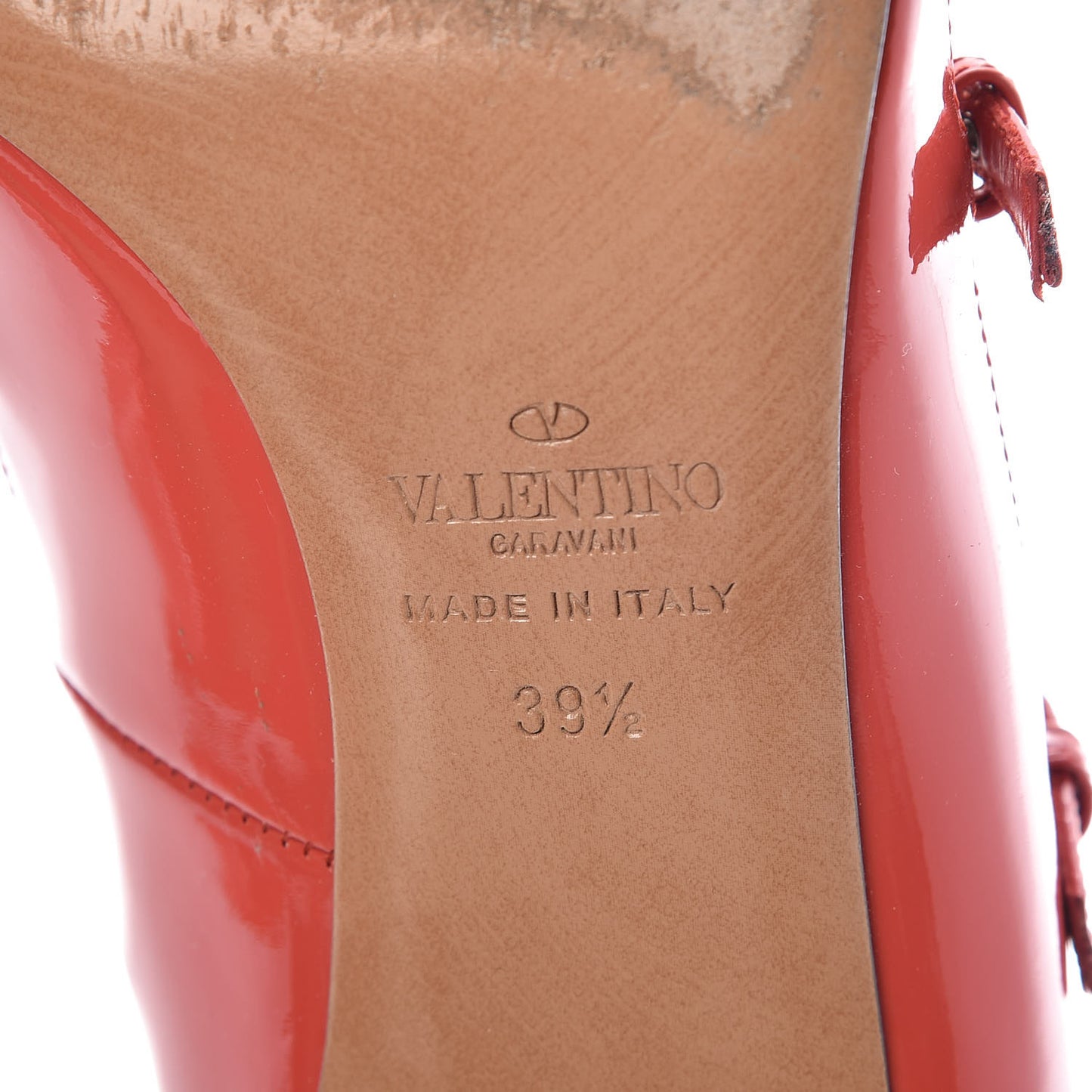 Patent Love Latch Pumps 39.5 Deep Coral Poudre